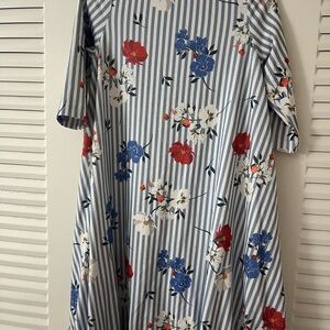 Floral Striped Kids Dress